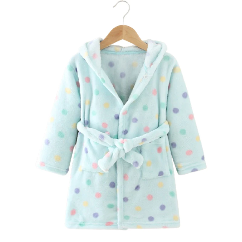 S Kids Soft Bathrobe Pajamas Children's Clothing Warm Homewear
