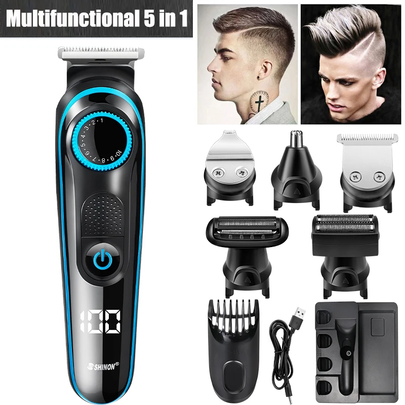 

Electric Hair Clipper Beard Trimmer Hair For Men Facial Body Shaver Cutter Machine Grooming All-in-on Professional Hair Trimmer