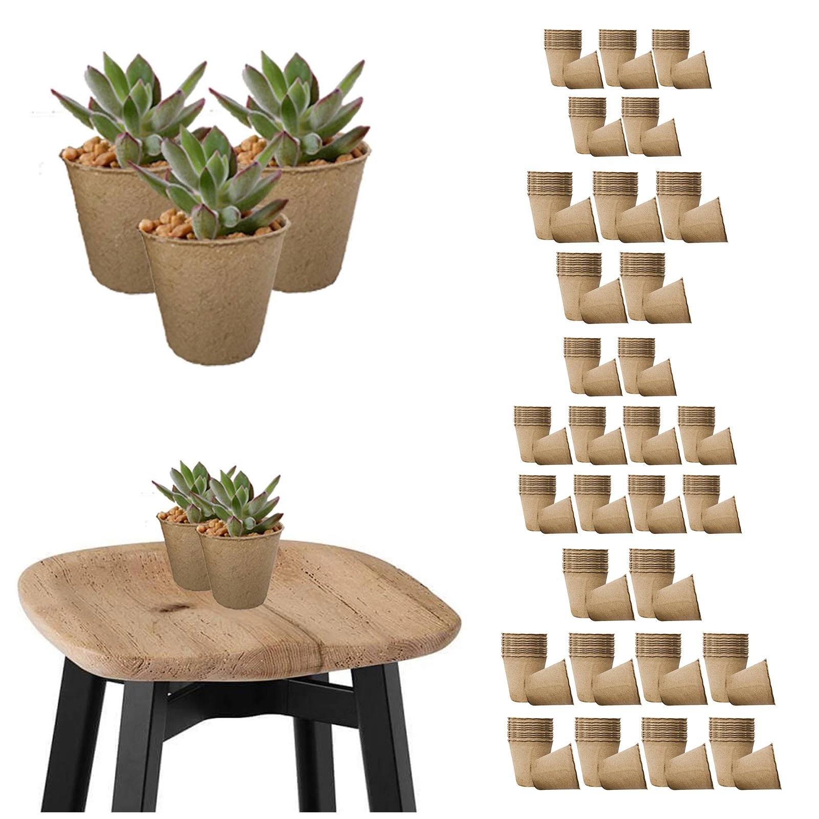 

Peat Pot Biodegradable Seedling Cups Organic Seed Nursery Growing Start Pots