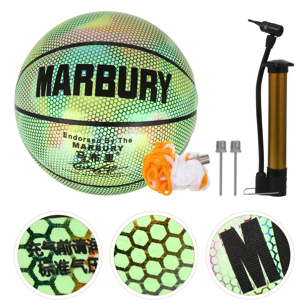 

1pc Glow-in-the-dark Basketball Fluorescent PU Light Reflect Basketball