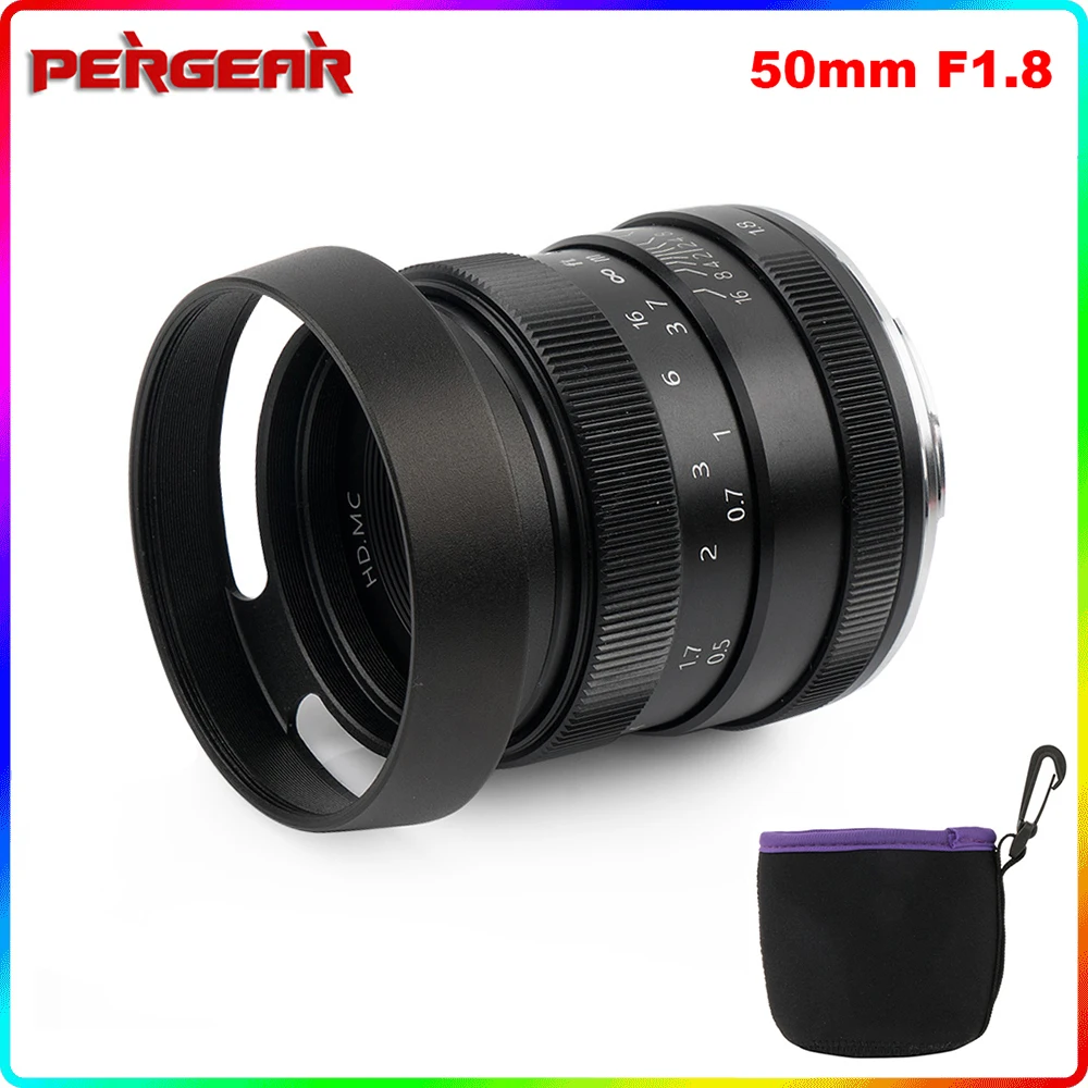 Объектив Pergear F1.8 для Sony E Mount Fuji M4/3 камеры Большая диафрагма ручной фокус основной
