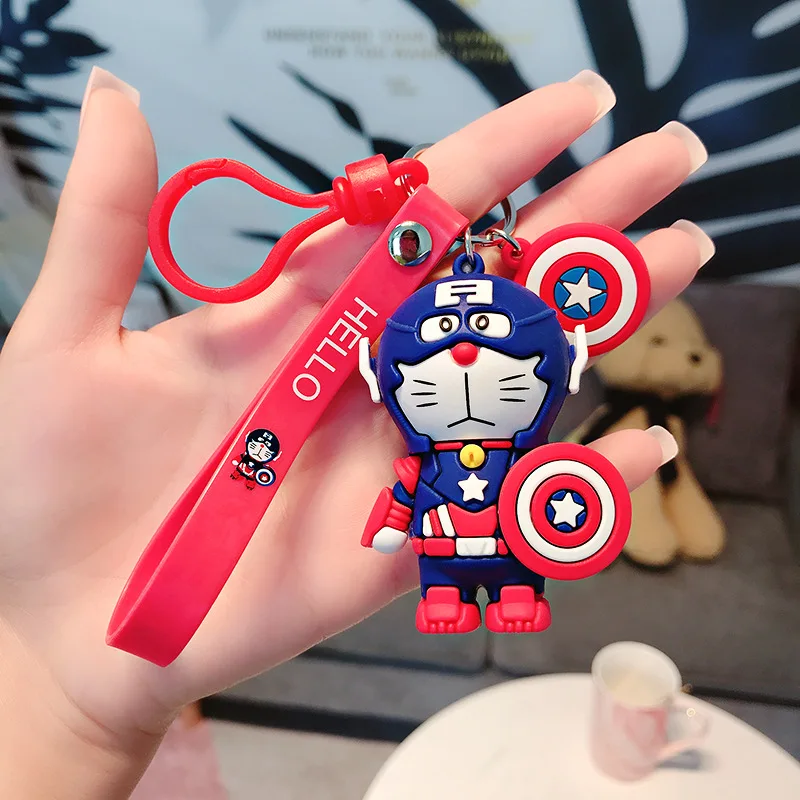 

Creative Fashion Robot Cat Keychain Charm Cartoon Animation Series Car Key Chain Ring Pendant Holiday Gift for Children