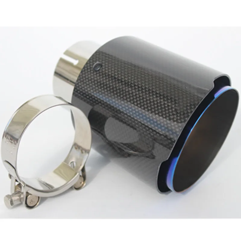 1X Универсальный для Akrapovic автомобильный глянцевый наконечник выхлопной трубы из