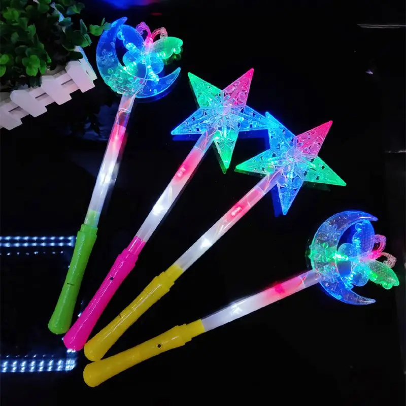 

Flashing Lights up Glow Sticks Party Xmas Star Snowflake Flashing Sticks