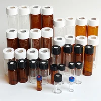 10pcs20pcs 20ml to 60ml lab glass screw headspace injection bottle clearbrown sample vials for school experiment