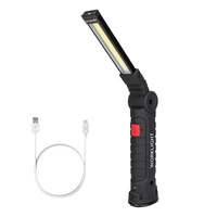 car repair hand work light with foldable hanging lamp usb rechargeable with built in battery camping torch magnet flashlight