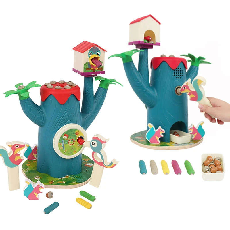 Магнитная игрушка для малышей деревянные Обучающие игрушки в виде жуков