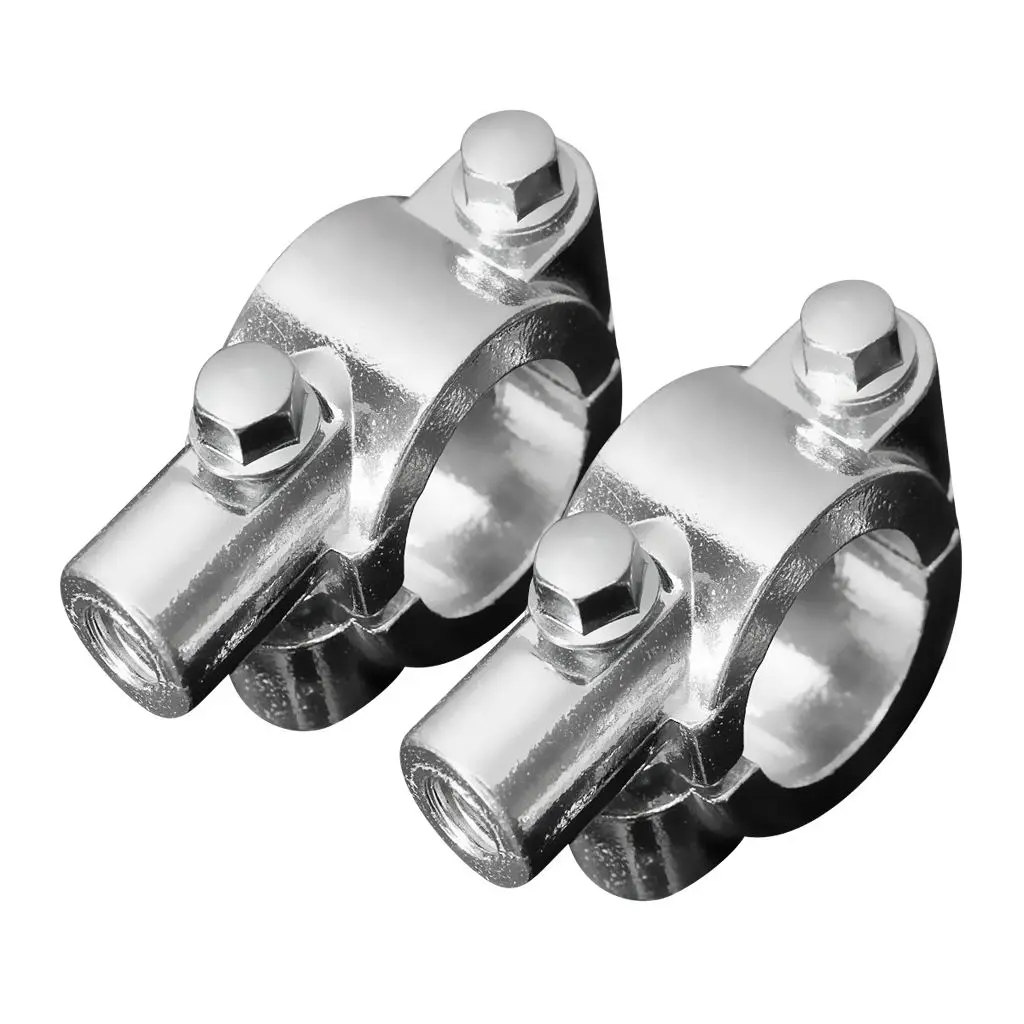 Кронштейн крепежный хромированный на руль мотоцикла или велосипеда 7/8 дюймов (22