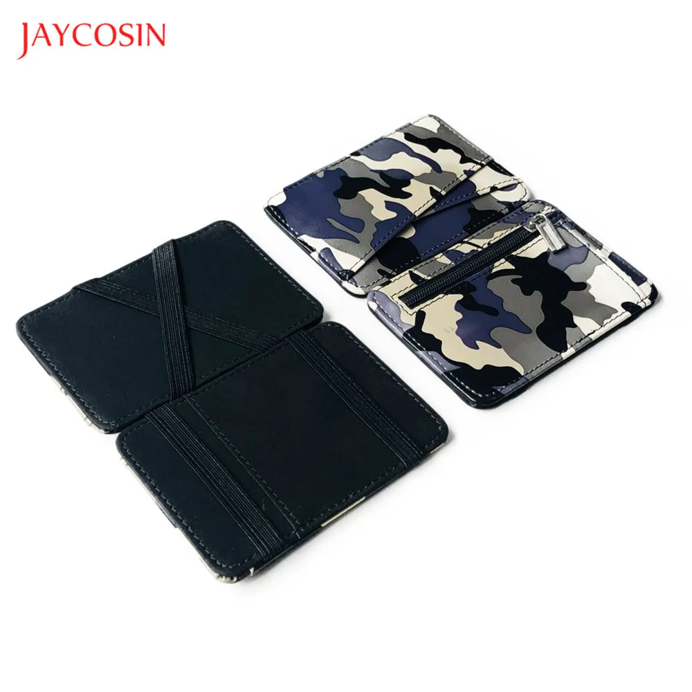 Модный Камуфляжный маленький держатель для карт Jaycosin кожаный банковских мужской