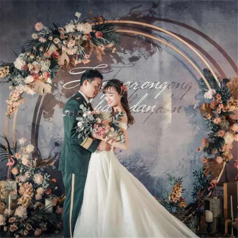 Наружная двойная свадебная АРКА круглое кольцо Рождественский фон стойка