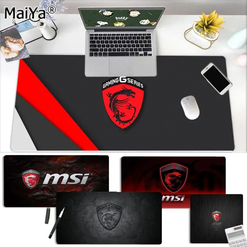 

Maiya High Quality MSI Dragon Logo Gamer Speed Mice Retail Small Rubber Mousepad Rubber PC Computer Gaming mousepad