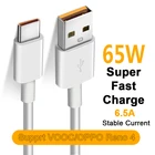 65 Вт Сверхбыстрый зарядный кабель типа C Quick Charge 3,0 ДЛЯ Vivo Realme Xiaomi 11 Poco F3 Samsung S21 Usb зарядный кабель провод шнур