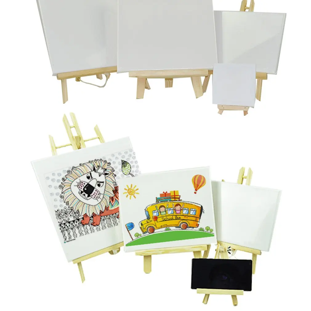 Белая пустая квадратная Художественная холст деревянная доска рамка для