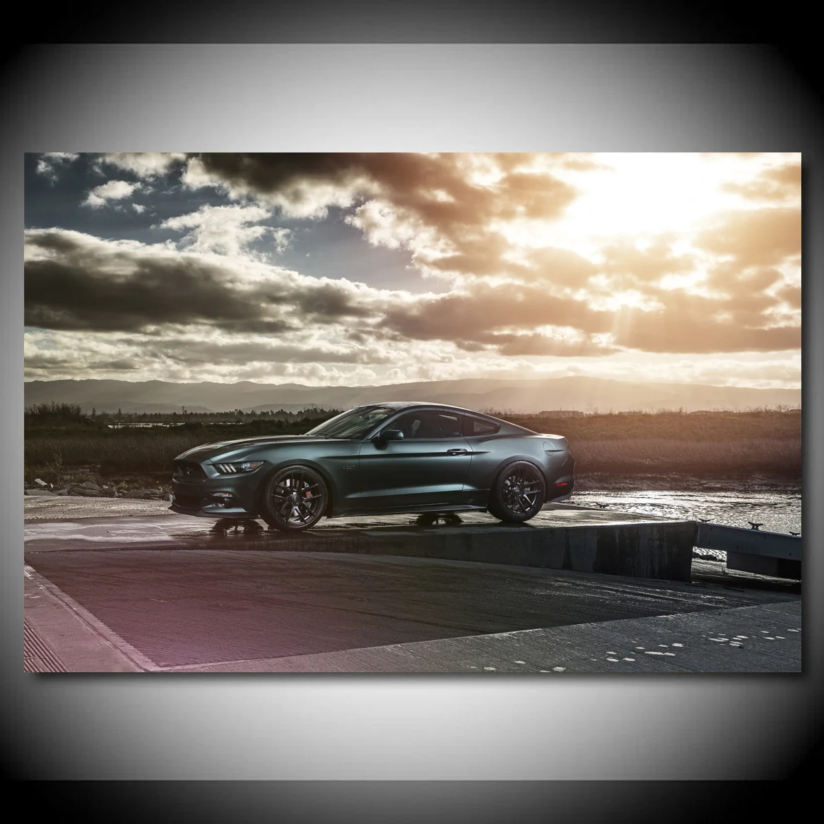 Плакаты и принты на холсте для украшения гостиной Форд Мустанг GT | Дом сад