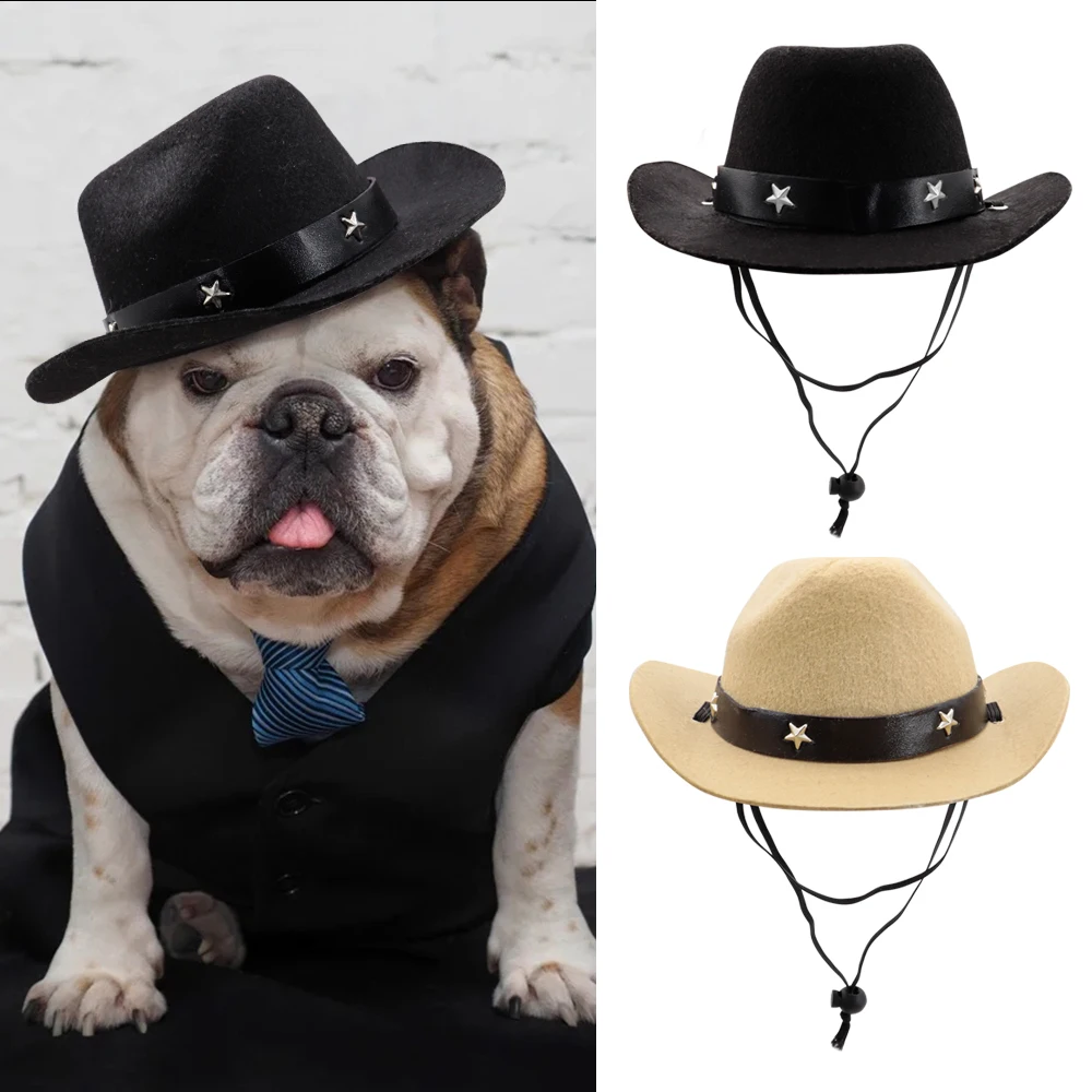 Модная Ковбойская шляпа для собак и кошек уличные шляпы маленьких средних