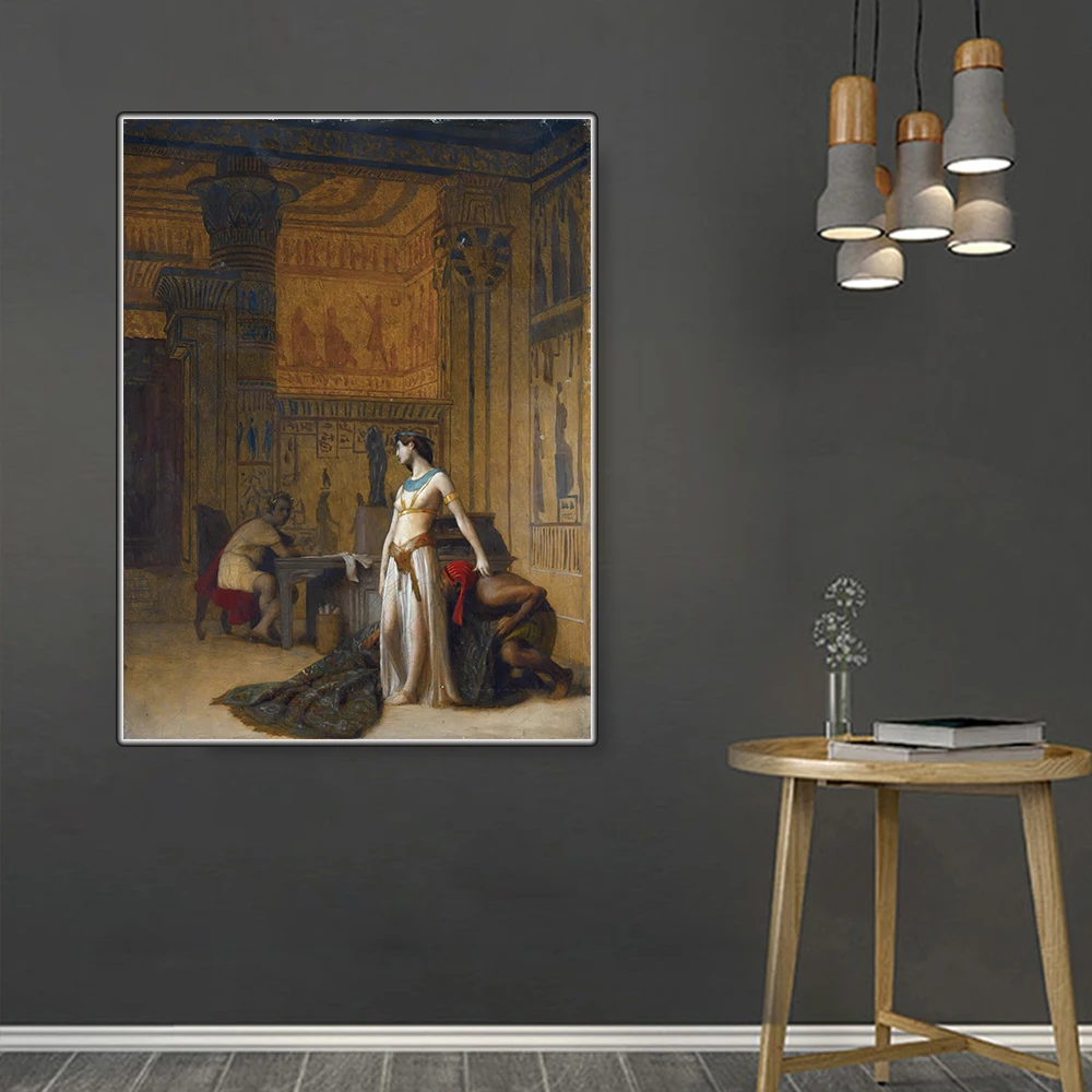 Citon Jean-Leon Gerome cleклеопатра и Цезарь Canvas холст картина маслом известная современное
