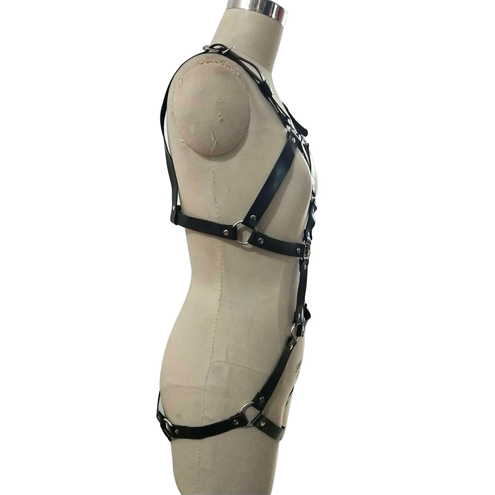 БДСМ бондаж кожаные портупеи игрушки для женщин Взрослые Подтяжки бюстгальтера