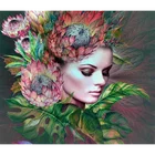 Алмазная живопись 5D сделай сам, квадратнаякруглая Алмазная фигурка, живопись, цветок, красота, картина, вышивка крестиком, украшение, художественное оформление TX1074