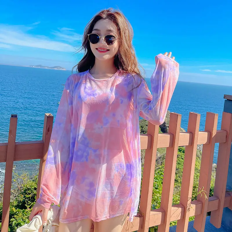 Bikini Sets Women 3 Pieces Tie-dye Summer Popular New Fashion Beachwear Chic Slim Sexy Swimsuits High Waist Soft Ladies Ulzzang | Женская