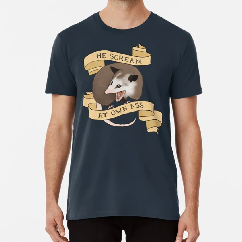 Он кричит на свою попу футболка кричать поссум опоссум Смешные Tumblr Humour животных