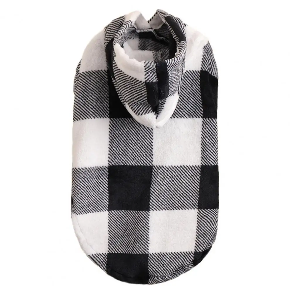 

Good Pet Clothes Plaid Pattern Lightweight Puppy Costume Winter Pet Dog Striped 2-Legged Clothes Dog Hoodies