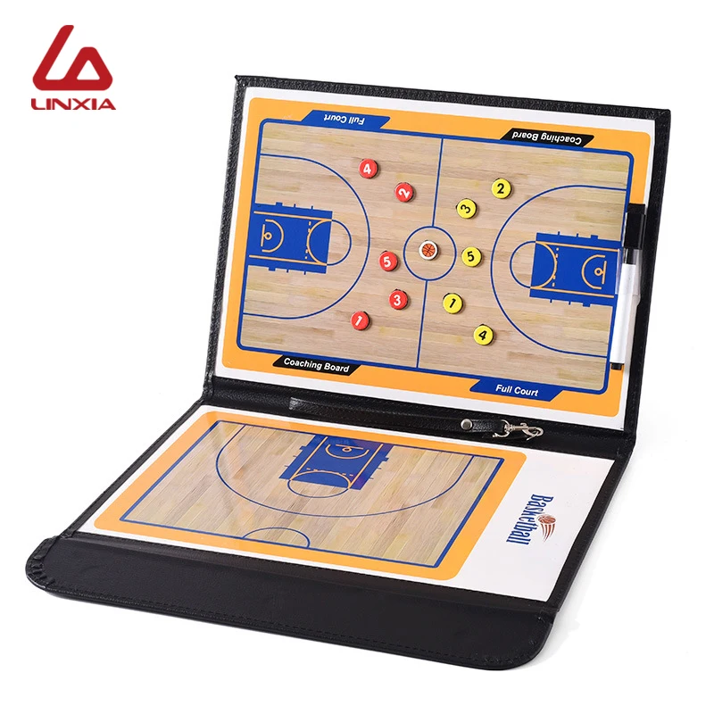 

Tactical Board for Basketball Ball 2.5 Fold Foldable Magnetic Leather Portable Basketball Training Game basketbol Tactics board