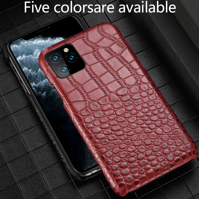 Чехол из натуральной кожи для телефона Apple iPhone 11 11 Pro 11 Pro Max X XS XSMax XR 7 8 plus 5 5S se 6 6S Plus крокодиловая кожа