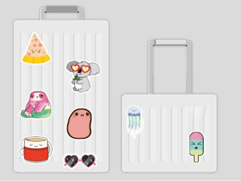

50 pcs Non-repeatable waterproof Graffiti Waterproof Skateboard Travel Suitcase Phone Laptop Luggage Stickers Cute Kids Girl