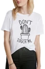Женская футболка с буквенным принтом Don TOUCH ME, футболка с круглым вырезом и короткими рукавами в стиле Харадзюку, Новинка