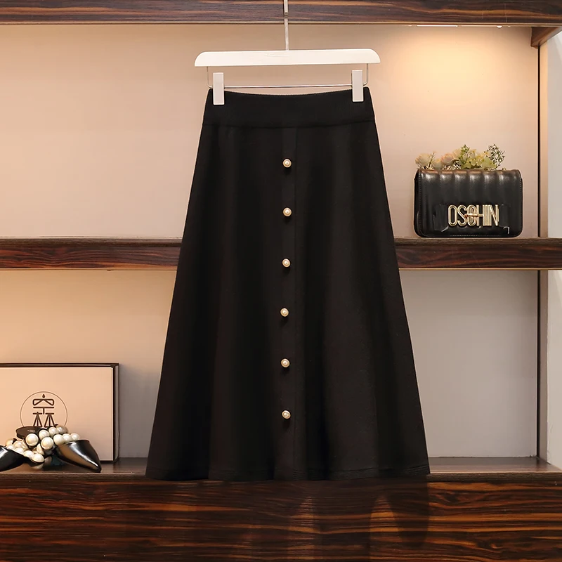 

Two piece suit of foreign style sweater and street skirt D952