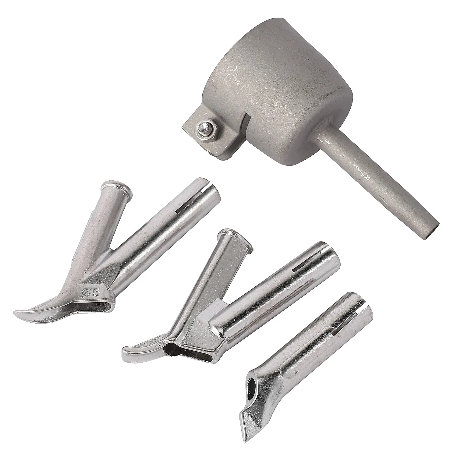 

4 Speed Welding Nozzles For Vinyl Pvc Plastic Hot Air Blower Triangle Speed Nozzle 5Mm Round Welding Head Alloy Y Type