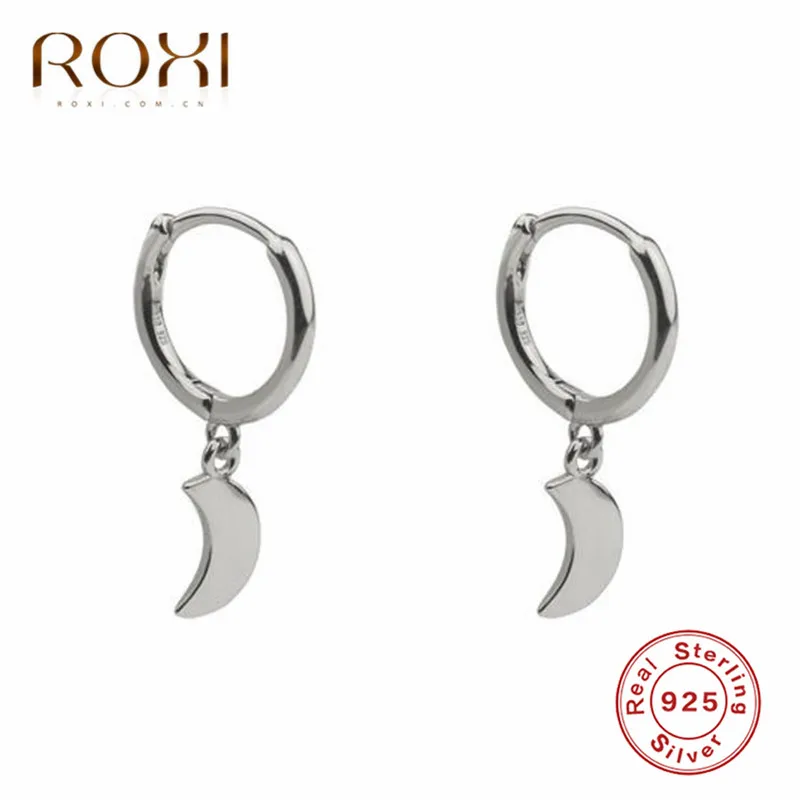 Серьги гвоздики женские из серебра 100% пробы с полумесяцем|Серьги-гвоздики| |