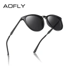 Солнцезащитные очки AOFLY поляризационные для мужчин и женщин, брендовые дизайнерские винтажные очки для вождения, женские дужки из сплава