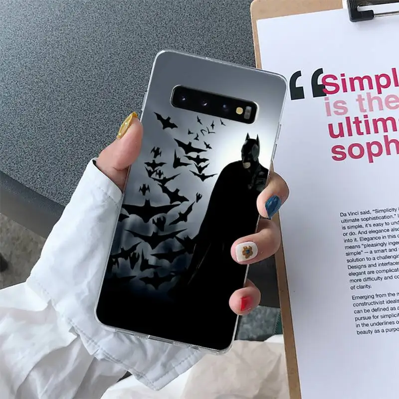 

Batmans Hero Super Phone Case For Samsung Galaxy S10 S10e S8 S9 Plus S7 Edge Note10 9 8 Soft Transparent TPU Cove