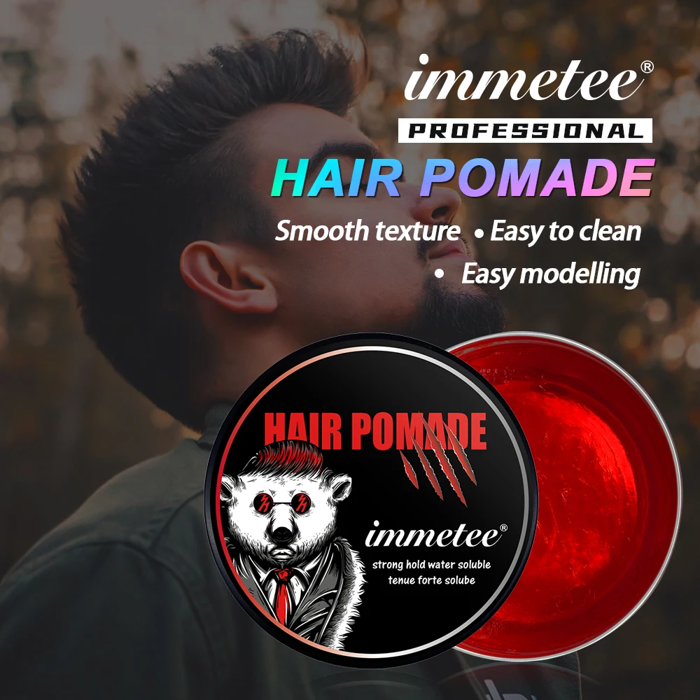

IMMETEE Hair Gel For Men Hair Pomade Strong style restoring Pomade Hair wax skeleton cream slicked oil mud keep hair