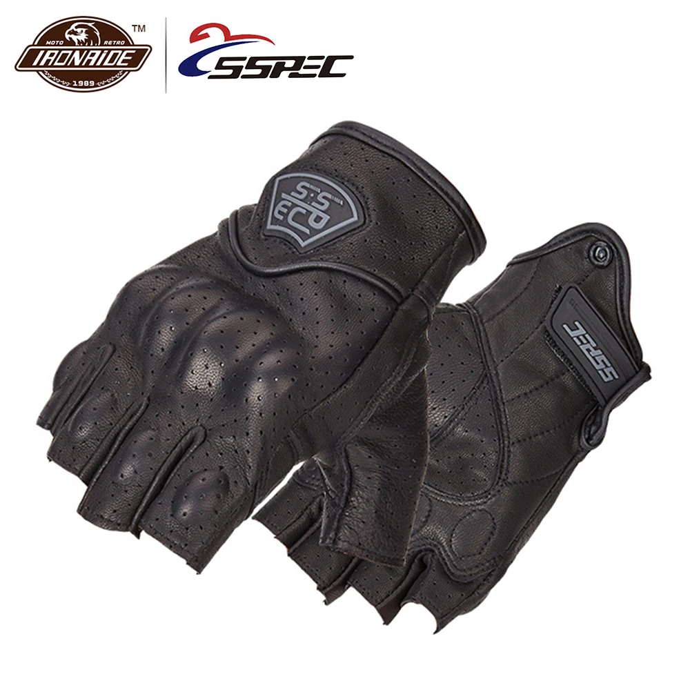 SSPEC Перчатки для мотоциклистов с полупальцами Дышащие Gant Moto Guantes износостойкие