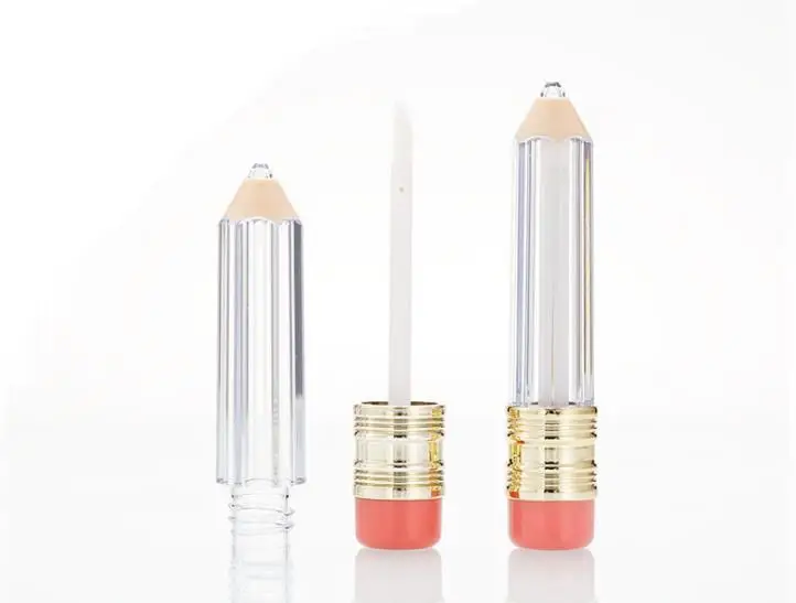 

5ml Empty Lip Gloss Tube Container Clear Lip Balm Tubes Pencil Shape Lipstick Refillable Bottles Lipgloss Packing Bottles SN611