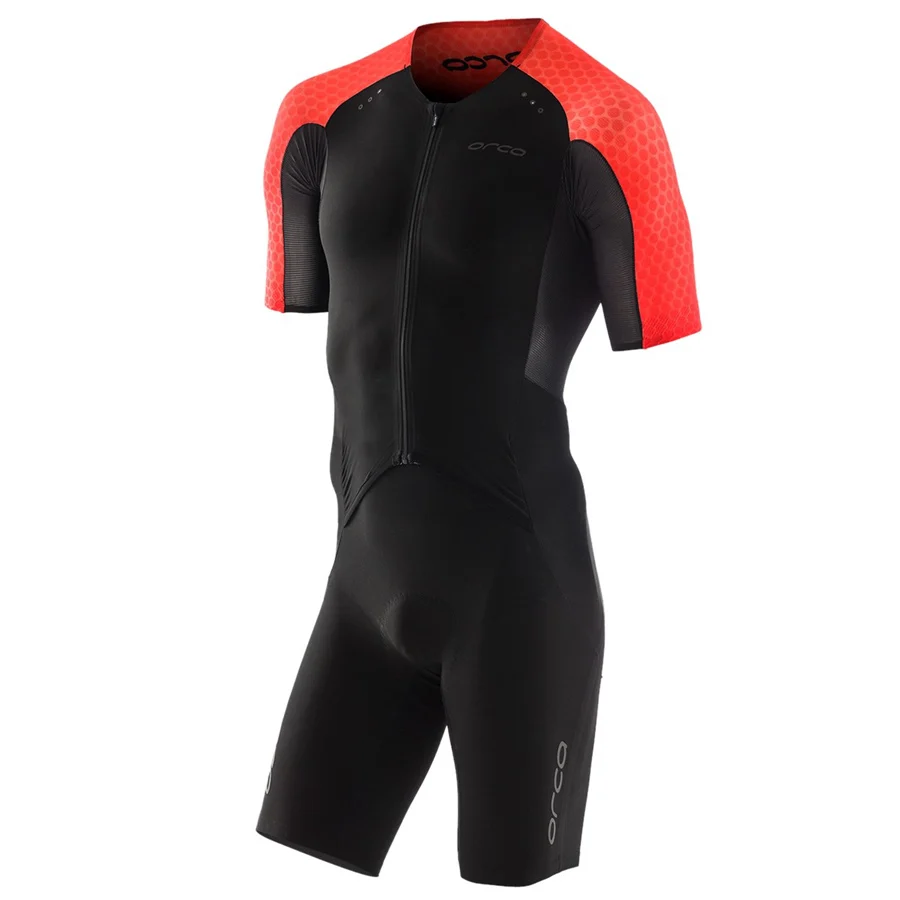 

Triathlon Orca Suit Men Short Sleeve Cycling Jersey Sets Skinsuit Jumpsuit Maillot Cycling Roupa De Ciclismo Conjunto Bretelle
