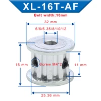 pulley xl 16t inner bore 566 3581012 mm aluminum material belt pulley af shape slot width 11 mm fit for xl 10mm timing belt