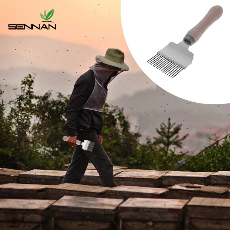 

17Pin Needles Uncapping Fork Bee Honey Sparse Rake Shovel Beekeeping Supplies Tools Remove beehives impurities Insect Supplies