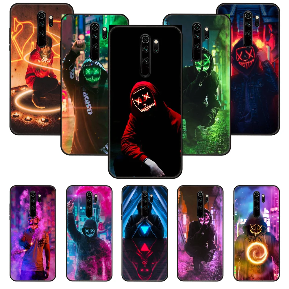 Чехол для телефона Xiaomi Redmi Note 8 8T 7 7A 9 9S 8A 4 5 Pro черный водонепроницаемый