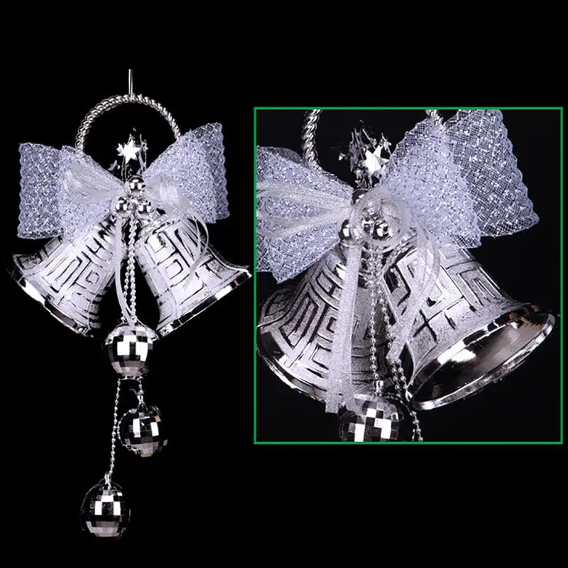 Рождественский колокольчик бант подвесной Рождественское украшение для елки