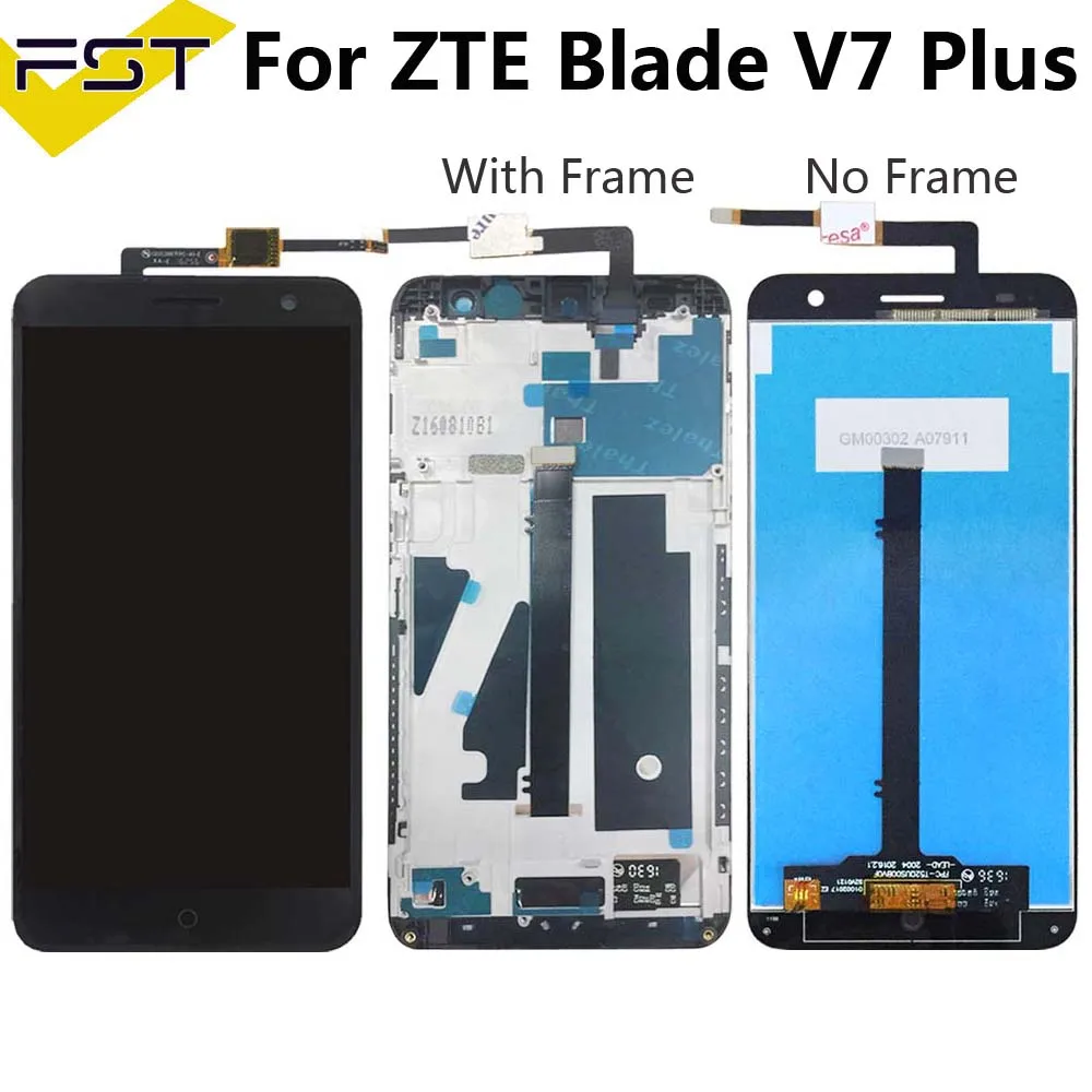 Черный/белый для zte Blade V7 plus ЖК-дисплей и кодирующий преобразователь сенсорного экрана в сборе с рамкой запасные части+ Инструменты
