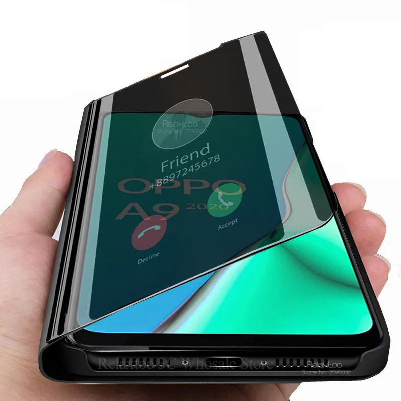 Чехол для oppo a9 2020 зеркальный умный откидной Роскошный чехол телефона a5 A 5 9 a92020 a52020