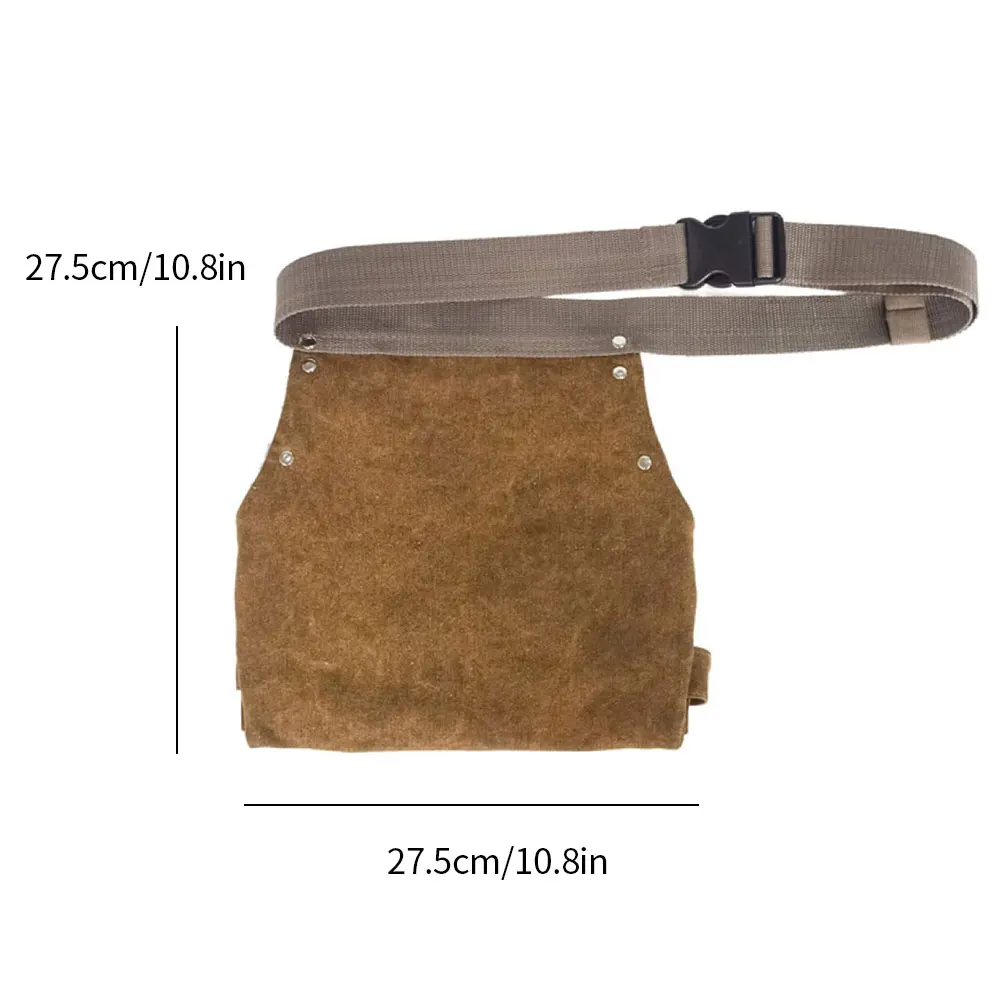 

Tool Waist Bag Canvas Pocket Small Belt Pouch Adjustable Multi-Pocket For Electricians Technician Light Tool Storage Belt Bag