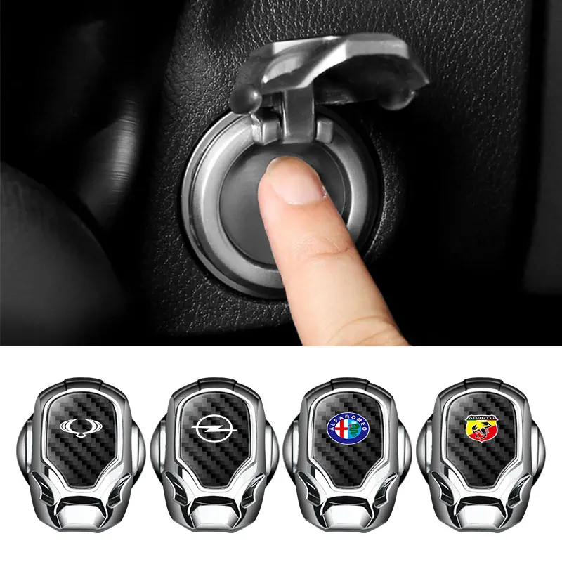 

1pcs Car One-button Start Button Decorative Protective Cover Stickers For SAAB 9000 900 600 428 03-10 9-3 9-5x 9-7x 9-X 93 95 99