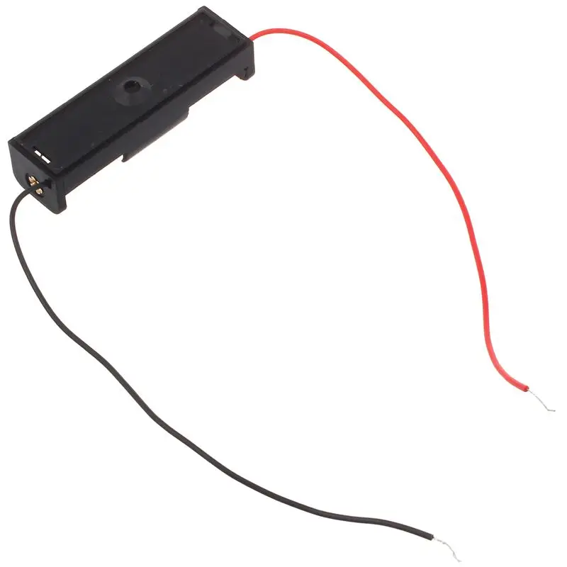 

3 Pcs Single Side 1 x 1.5V AA Battery Open Holder Storage Case Box Wire Leads 15cm Long