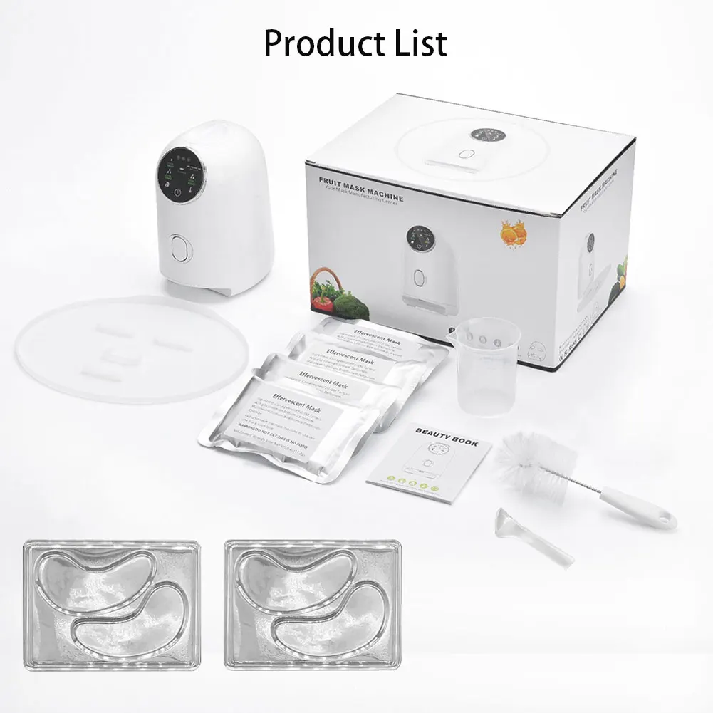 

Face Mask Maker Machine Facial Treatment DIY Automatic Natural Fruit Vegetable Collagen Home Use Beauty Salon SPA Care Eng Voice