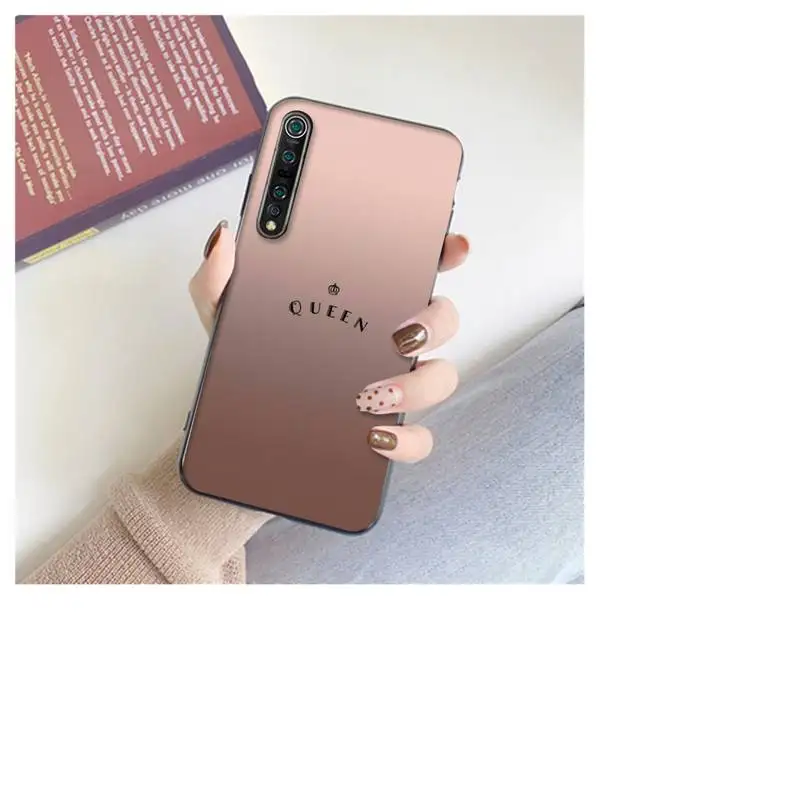 

LJHYDFCNB King Queen Crown Phone Case For Xiaomi 8 9 Se 10 10pro Note 2 3 10 MIX2 S MAX2 3 F1 5X