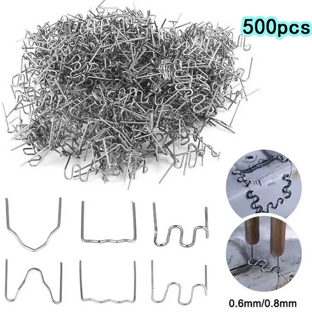 ac 225 arc welder 500Pcs/Set Hot Stapler Staples For Plastic Welder Repair Hot Welding Machine Welding Bumper Car Repair Tool S Wave Staples lincoln electric ac 225 arc welder